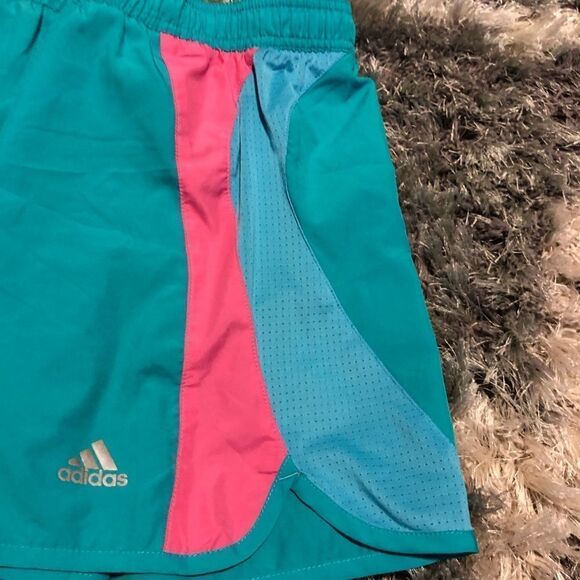 Adidas sea green/pink running shorts sz medium - Picture 3 of 5